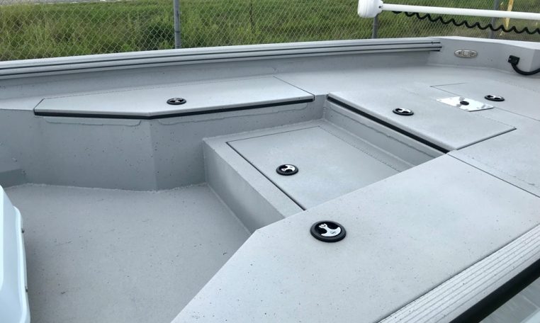 Excel Bay Pro 220 Aluminum Bay Boat with fronk deck step up and storage EX22 1443