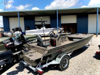 Gator-Tail Center Console Duck Boat 1860 Extreme Series with GatorTail 40XD Surface Drive Mud Motor GT18 6886 Rear View